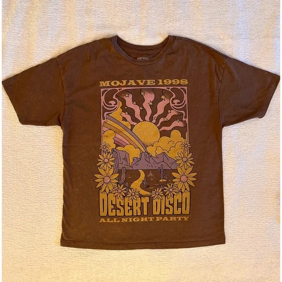 Mojave Desert Oversized Graphic Tee Vintage Brown XS. - Picture 3 of 7
